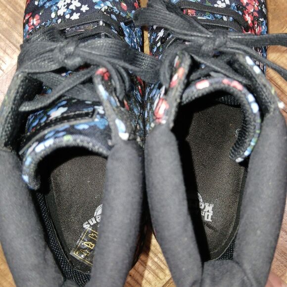 Dr Martens Women's Floral Boots Sz 10 Hippie Maelly Canvas Blue White Black Red - Picture 8 of 13